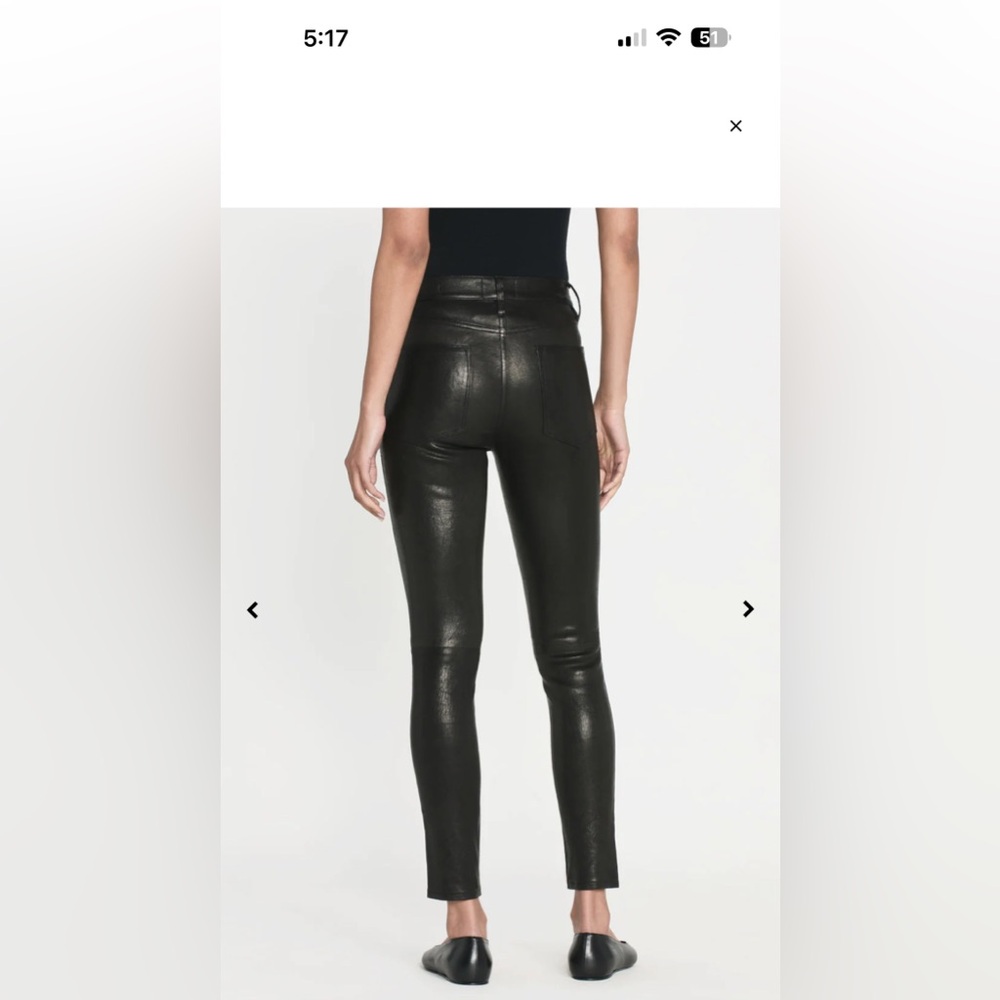 Frame Denim Black Leather Pants
